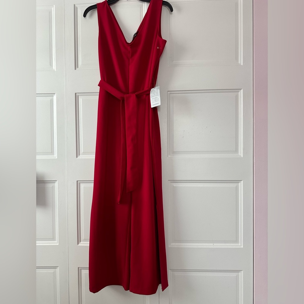 Marina V-Neck Scuba Crepe Jumpsuit